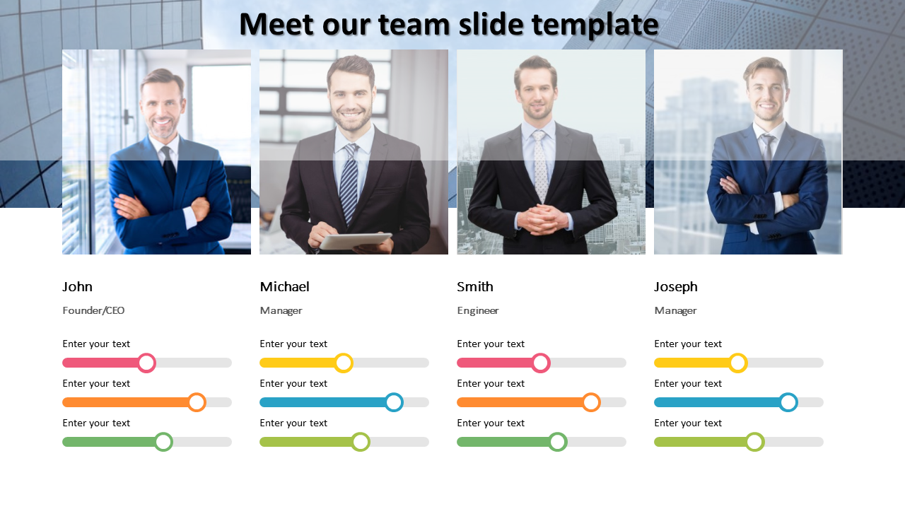 meet our team slide template